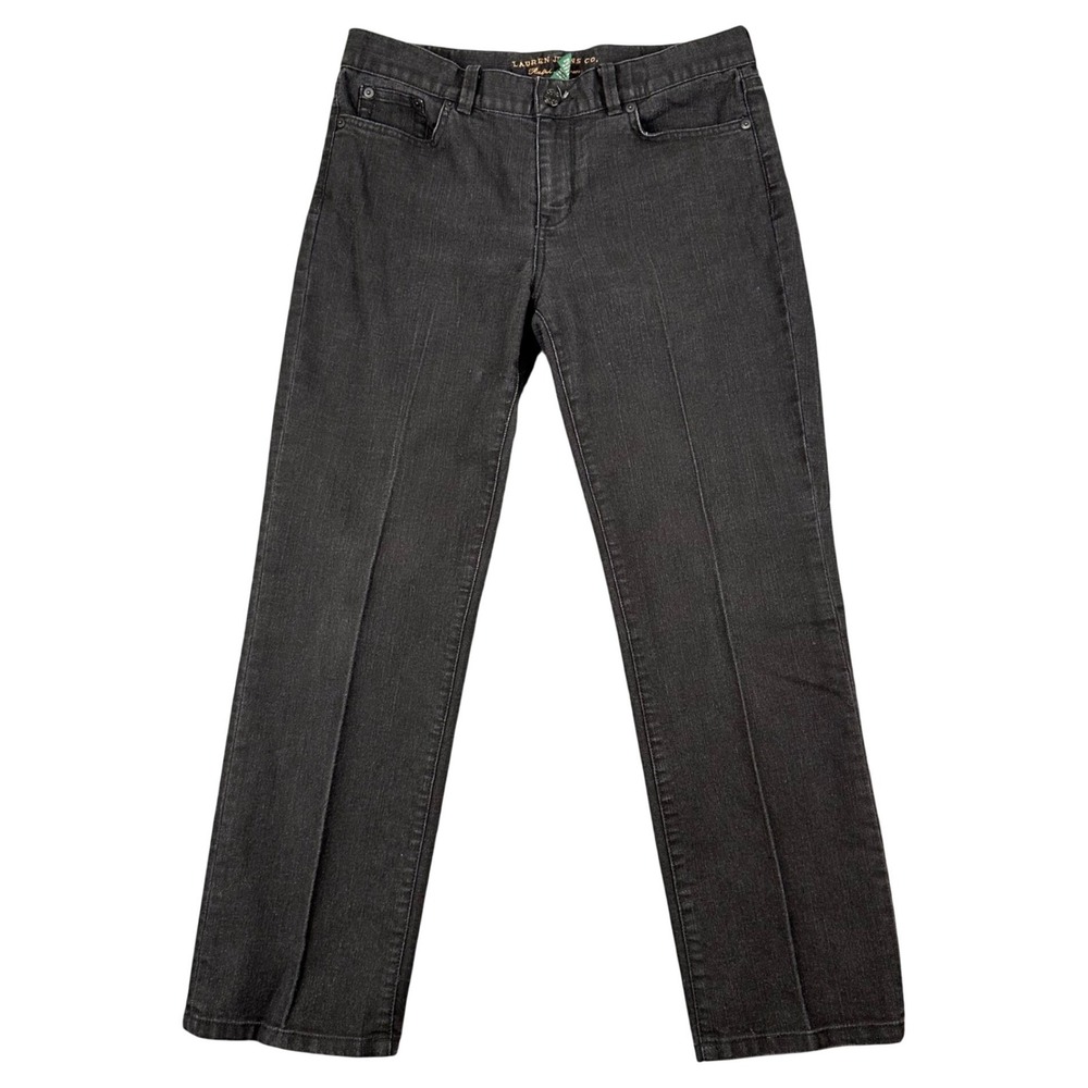 Ralph Lauren Modern Slim Jeans‎ Womens 10 Petite Shimmer Embroidered
